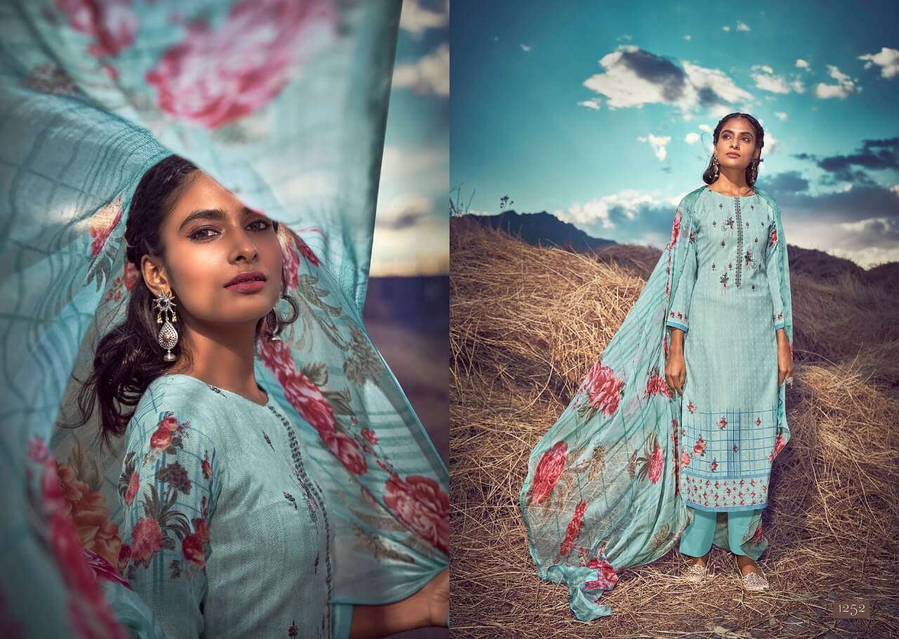 REEL BY LAXMIMAYA SILK MILLS 1246 TO 1255 SERIES BEAUTIFUL COLORFUL STYLISH FANCY CASUAL WEAR & ETHNIC WEAR & READY TO WEAR PURE TWILL PASHMINA DIGITAL PRINTED DRESSES AT WHOLESALE PRICE