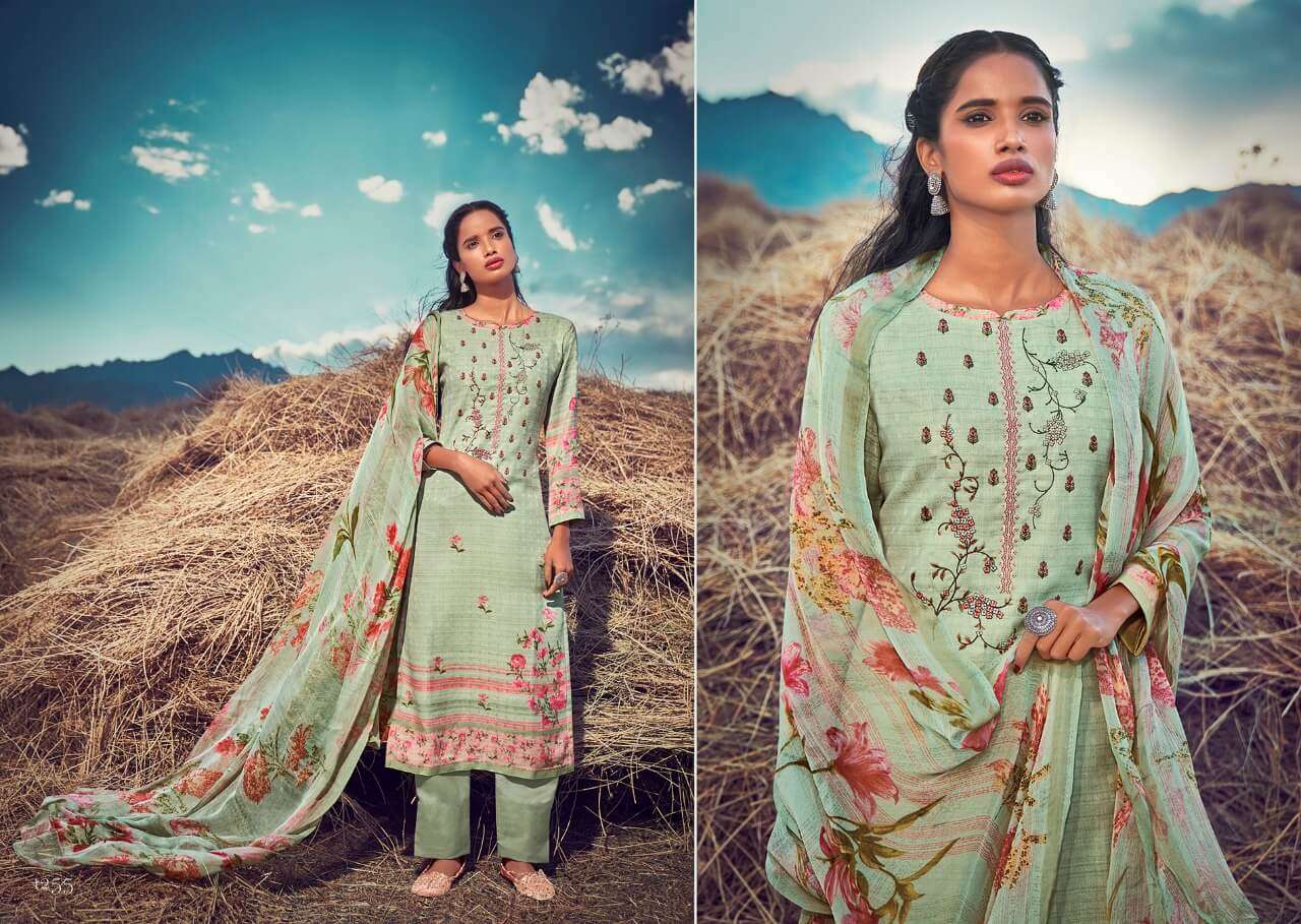 REEL BY LAXMIMAYA SILK MILLS 1246 TO 1255 SERIES BEAUTIFUL COLORFUL STYLISH FANCY CASUAL WEAR & ETHNIC WEAR & READY TO WEAR PURE TWILL PASHMINA DIGITAL PRINTED DRESSES AT WHOLESALE PRICE
