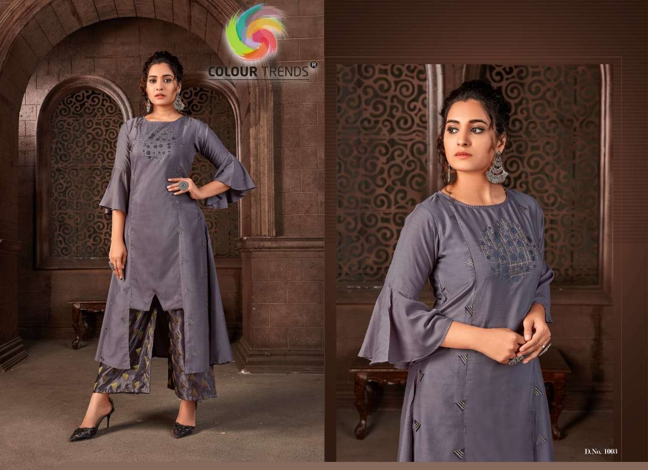 OOTD BY COLOUR TRENDZ 1001 TO 1004 SERIES BEAUTIFUL COLORFUL STYLISH PRETTY PARTY WEAR CASUAL WEAR OCCASIONAL WEAR PC COTTON PRINTED DRESSES AT WHOLESALE PRICE