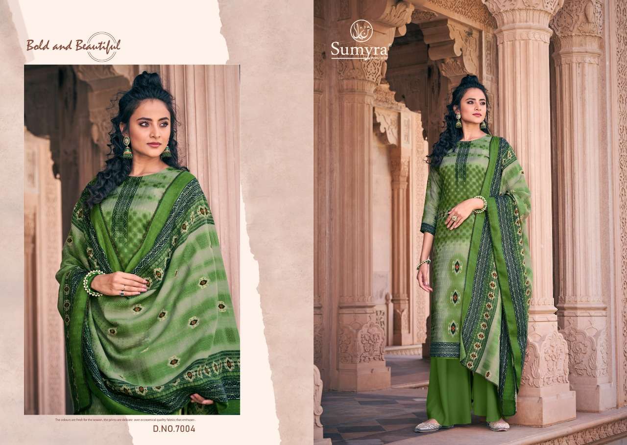 ANAYA BY SUMYRA FASHION 7001 TO 7008 SERIES DESIGNER COLLECTION SUITS BEAUTIFUL STYLISH FANCY COLORFUL PARTY WEAR & OCCASIONAL WEAR PURE PASHMINA DIGITAL PRINTED DRESSES AT WHOLESALE PRICE