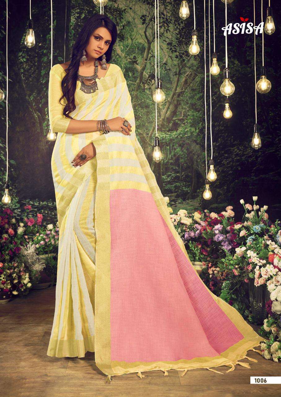KANIKA BY ASISA 7101 TO 7106 SERIES INDIAN TRADITIONAL WEAR COLLECTION BEAUTIFUL STYLISH FANCY COLORFUL PARTY WEAR & OCCASIONAL WEAR COTTON SILK PRINTED SAREES AT WHOLESALE PRICE