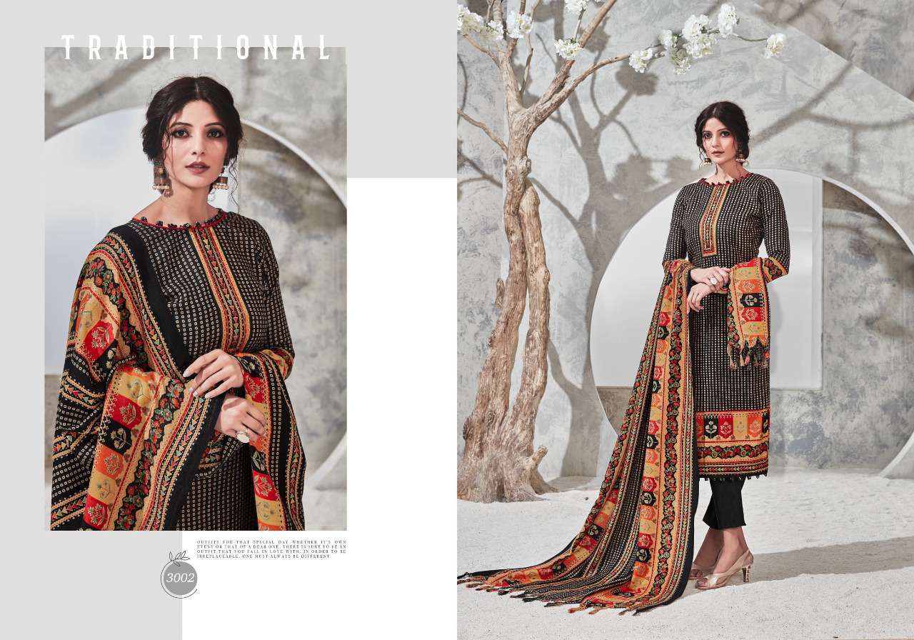 ZAREEN VOL-3 BY CHANDRA FASHION 3001 TO 3008 SERIES Z BEAUTIFUL PAKISTANI SUITS COLORFUL STYLISH FANCY CASUAL WEAR & ETHNIC WEAR PURE PASHMINA DESIGNER PRINT DRESSES AT WHOLESALE PRICE