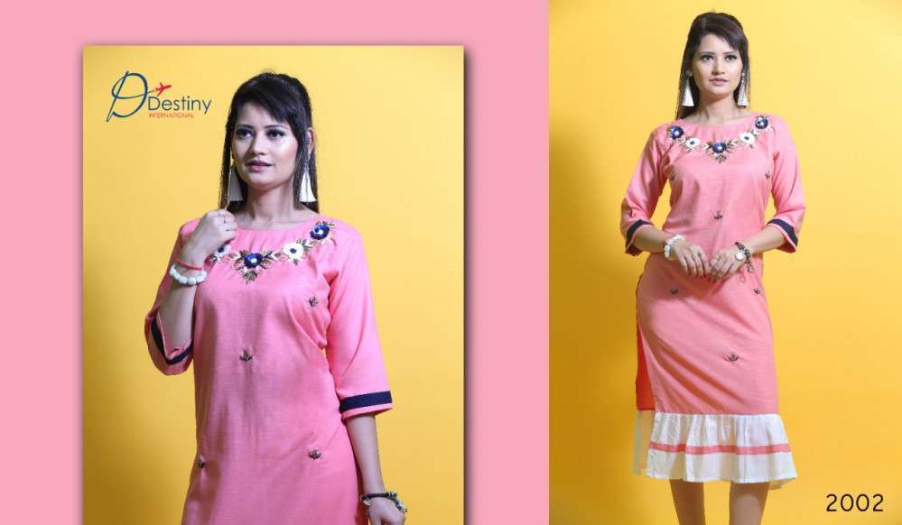 DELIGHT VOL-2 BY DESTINY INTERNATIONAL 2001 TO 2004 SERIES DESIGNER BEAUTIFUL STYLISH FANCY COLORFUL CASUAL WEAR & ETHNIC WEAR HEAVY 17 KG RAYON KURTIS AT WHOLESALE PRICE