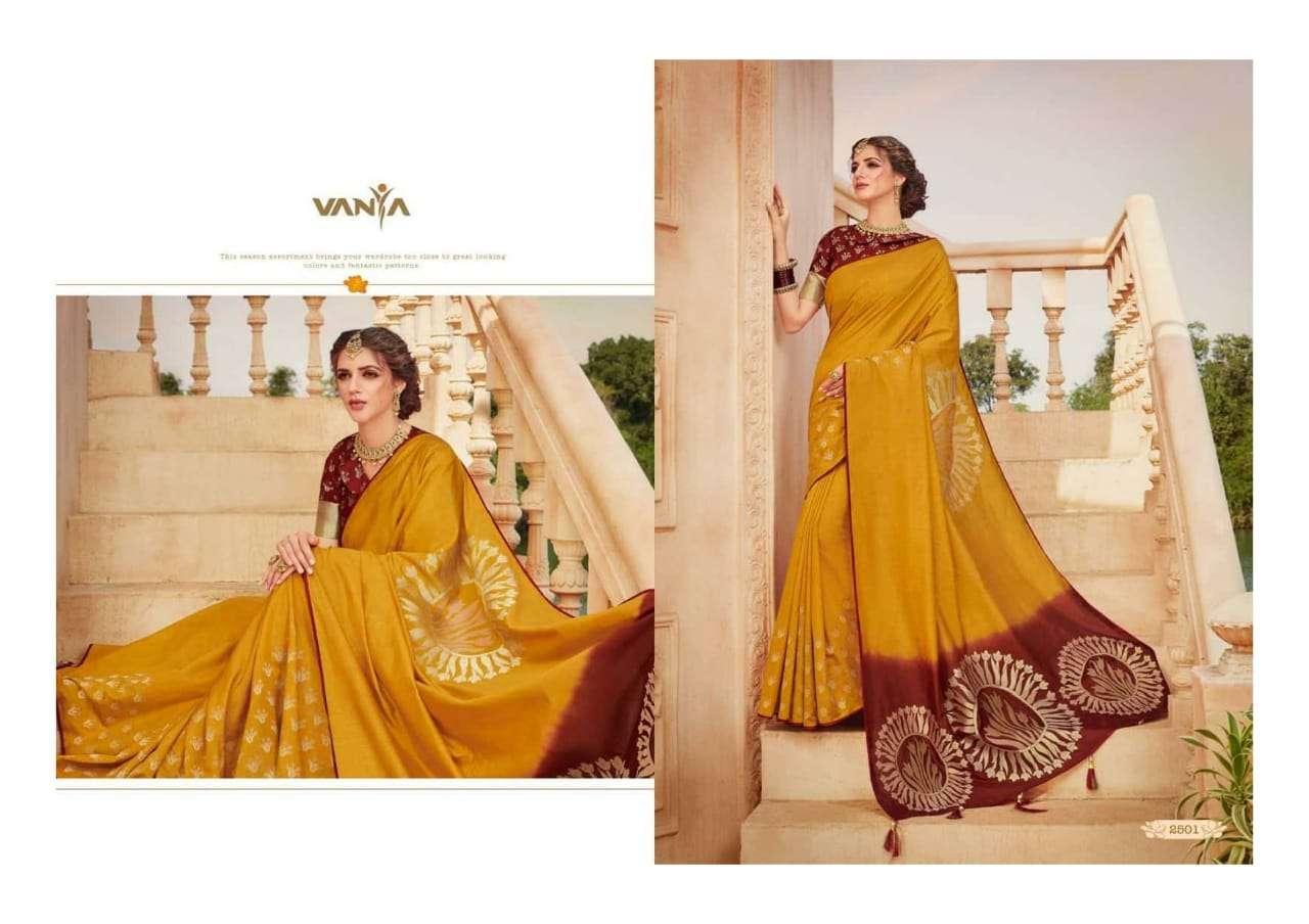 VANYA VOL-15 BY VANYA 2501 TO 2515 SERIES INDIAN TRADITIONAL WEAR COLLECTION BEAUTIFUL STYLISH FANCY COLORFUL PARTY WEAR & OCCASIONAL WEAR FANCY SAREES AT WHOLESALE PRICE