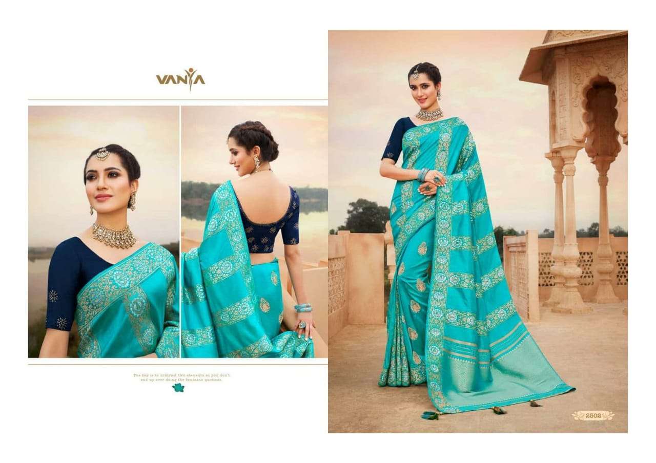 VANYA VOL-15 BY VANYA 2501 TO 2515 SERIES INDIAN TRADITIONAL WEAR COLLECTION BEAUTIFUL STYLISH FANCY COLORFUL PARTY WEAR & OCCASIONAL WEAR FANCY SAREES AT WHOLESALE PRICE