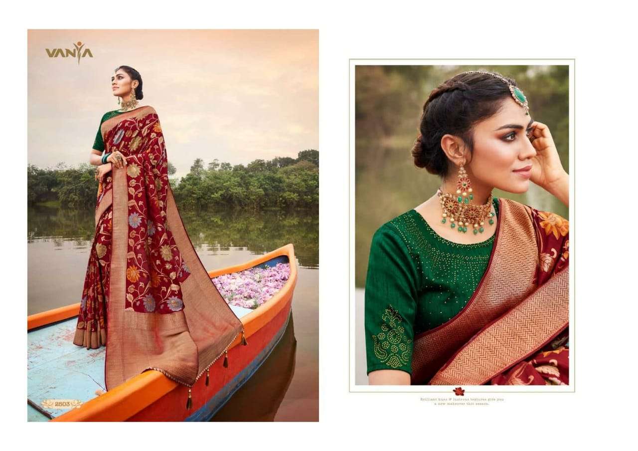 VANYA VOL-15 BY VANYA 2501 TO 2515 SERIES INDIAN TRADITIONAL WEAR COLLECTION BEAUTIFUL STYLISH FANCY COLORFUL PARTY WEAR & OCCASIONAL WEAR FANCY SAREES AT WHOLESALE PRICE