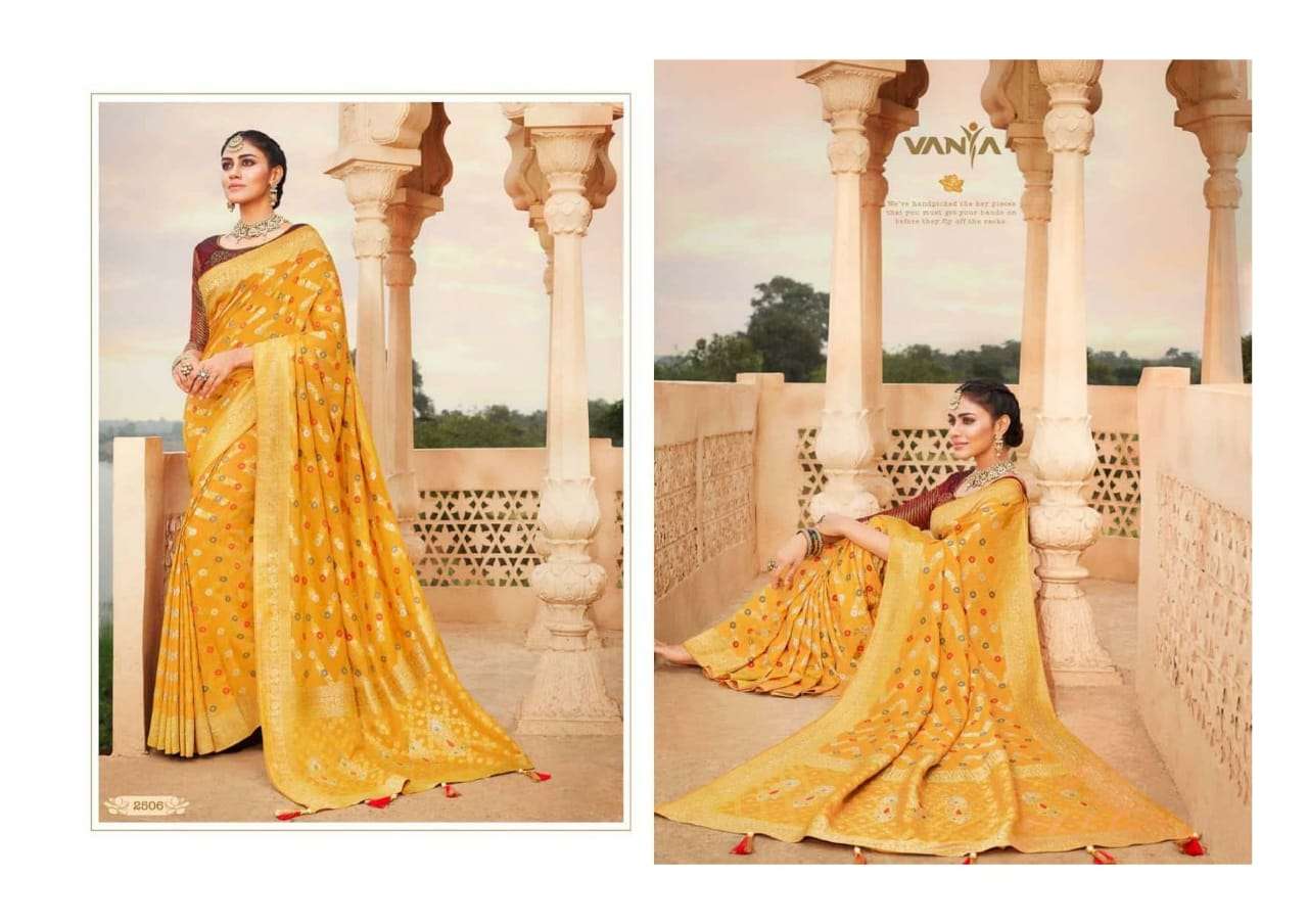 VANYA VOL-15 BY VANYA 2501 TO 2515 SERIES INDIAN TRADITIONAL WEAR COLLECTION BEAUTIFUL STYLISH FANCY COLORFUL PARTY WEAR & OCCASIONAL WEAR FANCY SAREES AT WHOLESALE PRICE