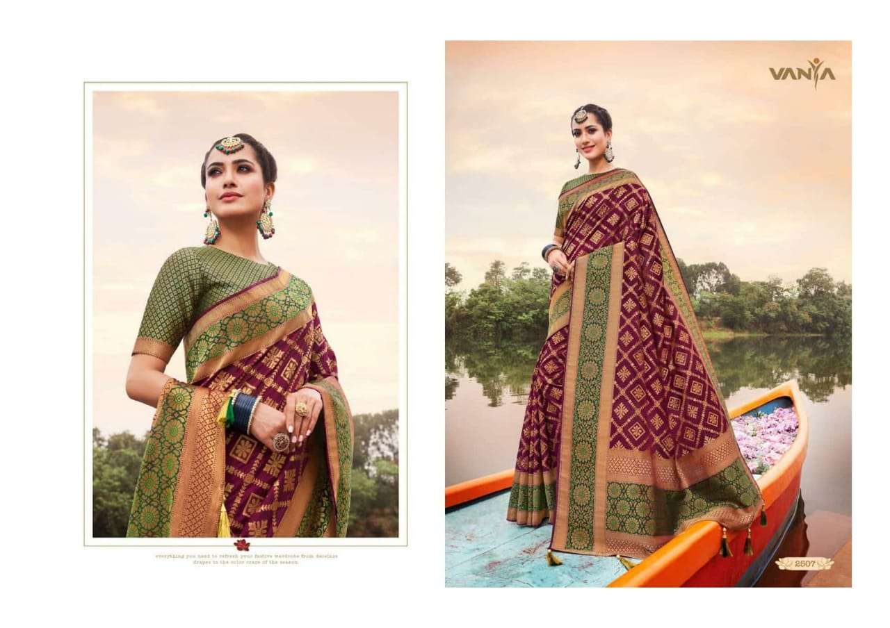 VANYA VOL-15 BY VANYA 2501 TO 2515 SERIES INDIAN TRADITIONAL WEAR COLLECTION BEAUTIFUL STYLISH FANCY COLORFUL PARTY WEAR & OCCASIONAL WEAR FANCY SAREES AT WHOLESALE PRICE