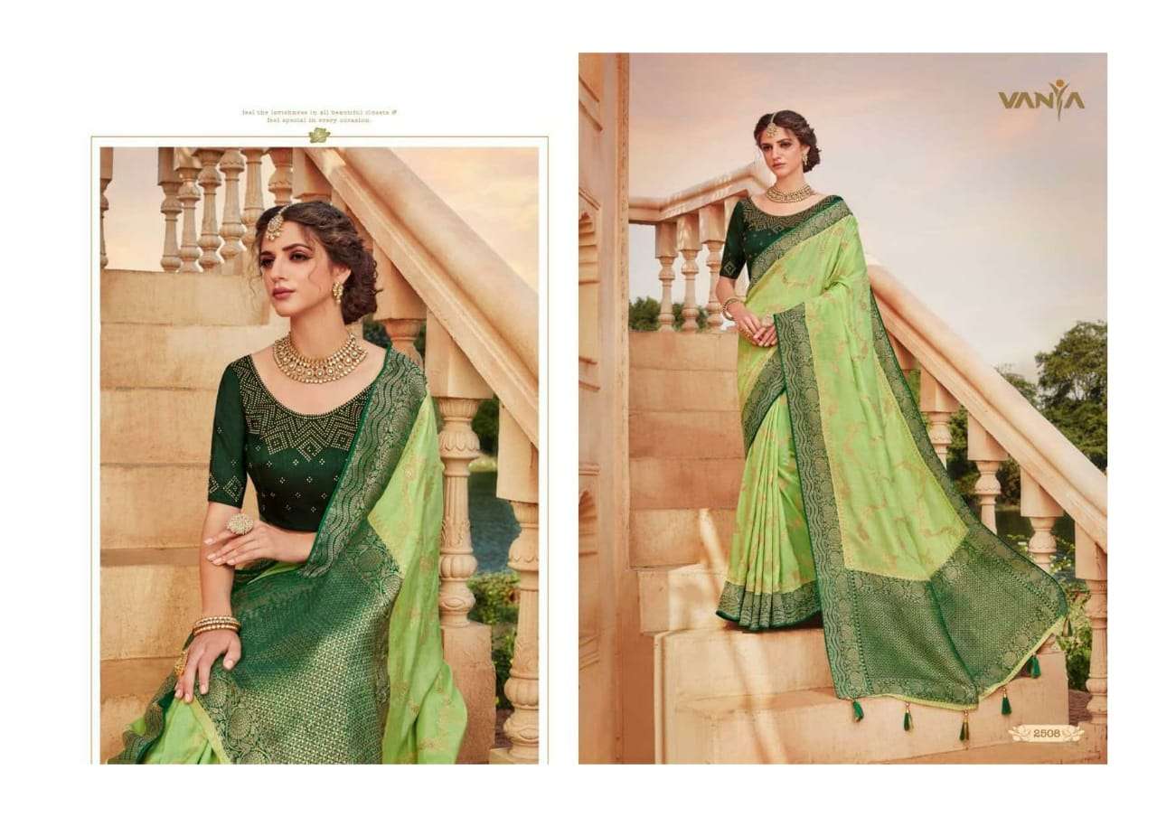 VANYA VOL-15 BY VANYA 2501 TO 2515 SERIES INDIAN TRADITIONAL WEAR COLLECTION BEAUTIFUL STYLISH FANCY COLORFUL PARTY WEAR & OCCASIONAL WEAR FANCY SAREES AT WHOLESALE PRICE