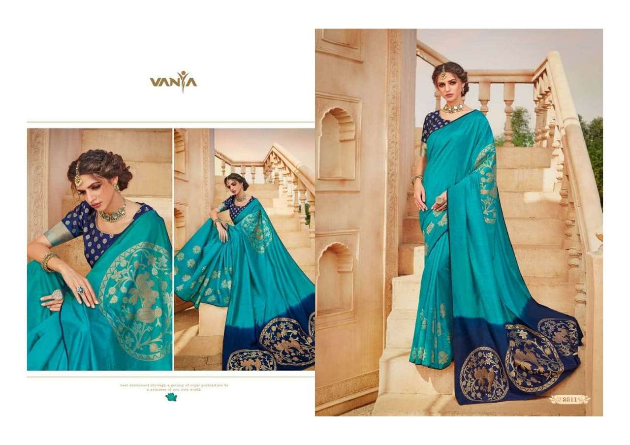 VANYA VOL-15 BY VANYA 2501 TO 2515 SERIES INDIAN TRADITIONAL WEAR COLLECTION BEAUTIFUL STYLISH FANCY COLORFUL PARTY WEAR & OCCASIONAL WEAR FANCY SAREES AT WHOLESALE PRICE