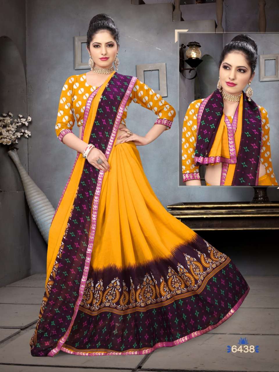 ADVANCE BOOKING VOL-12 BY HAYTEE 6429 TO 6440 SERIES INDIAN TRADITIONAL WEAR COLLECTION BEAUTIFUL STYLISH FANCY COLORFUL PARTY WEAR & OCCASIONAL WEAR HEAVY DANI PRINTED SAREES AT WHOLESALE PRICE