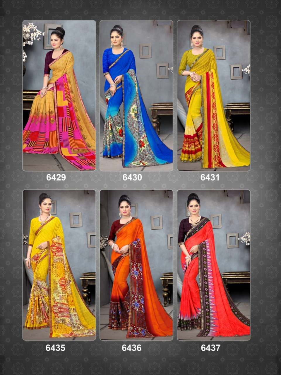 ADVANCE BOOKING VOL-12 BY HAYTEE 6429 TO 6440 SERIES INDIAN TRADITIONAL WEAR COLLECTION BEAUTIFUL STYLISH FANCY COLORFUL PARTY WEAR & OCCASIONAL WEAR HEAVY DANI PRINTED SAREES AT WHOLESALE PRICE