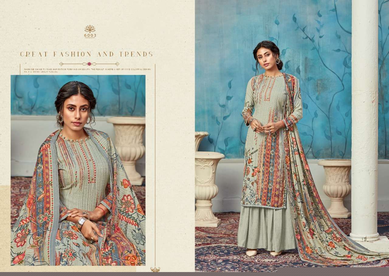 LISA BY VIJAYA FASHION 6001 TO 6010 SERIES SUITS BEAUTIFUL FANCY COLORFUL STYLISH PARTY WEAR & OCCASIONAL WEAR PURE PASHMINA DOBBY PRINTED DRESSES AT WHOLESALE PRICE
