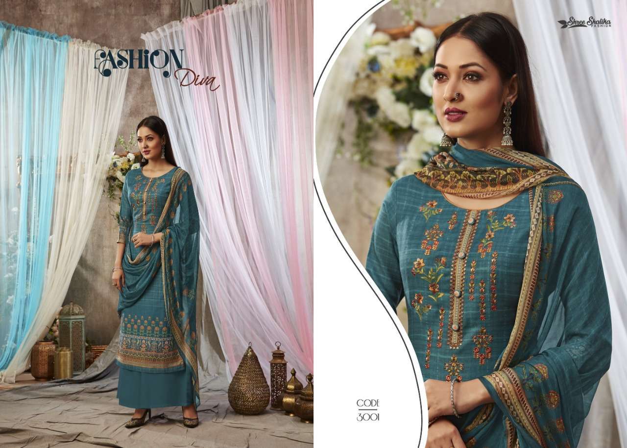 NAAZ BY NAAZ 3001 TO 3008 SERIES SUITS BEAUTIFUL FANCY COLORFUL STYLISH PARTY WEAR & OCCASIONAL WEAR PURE PASHMINA PRINTED DRESSES AT WHOLESALE PRICE