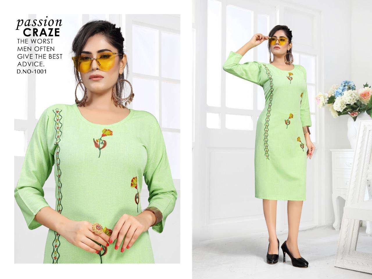 MAXIMA BY S S KURTIS 1001 TO 1008 SERIES STYLISH FANCY BEAUTIFUL COLORFUL CASUAL WEAR & ETHNIC WEAR RAYON FLEX EMBROIDERED KURTIS AT WHOLESALE PRICE