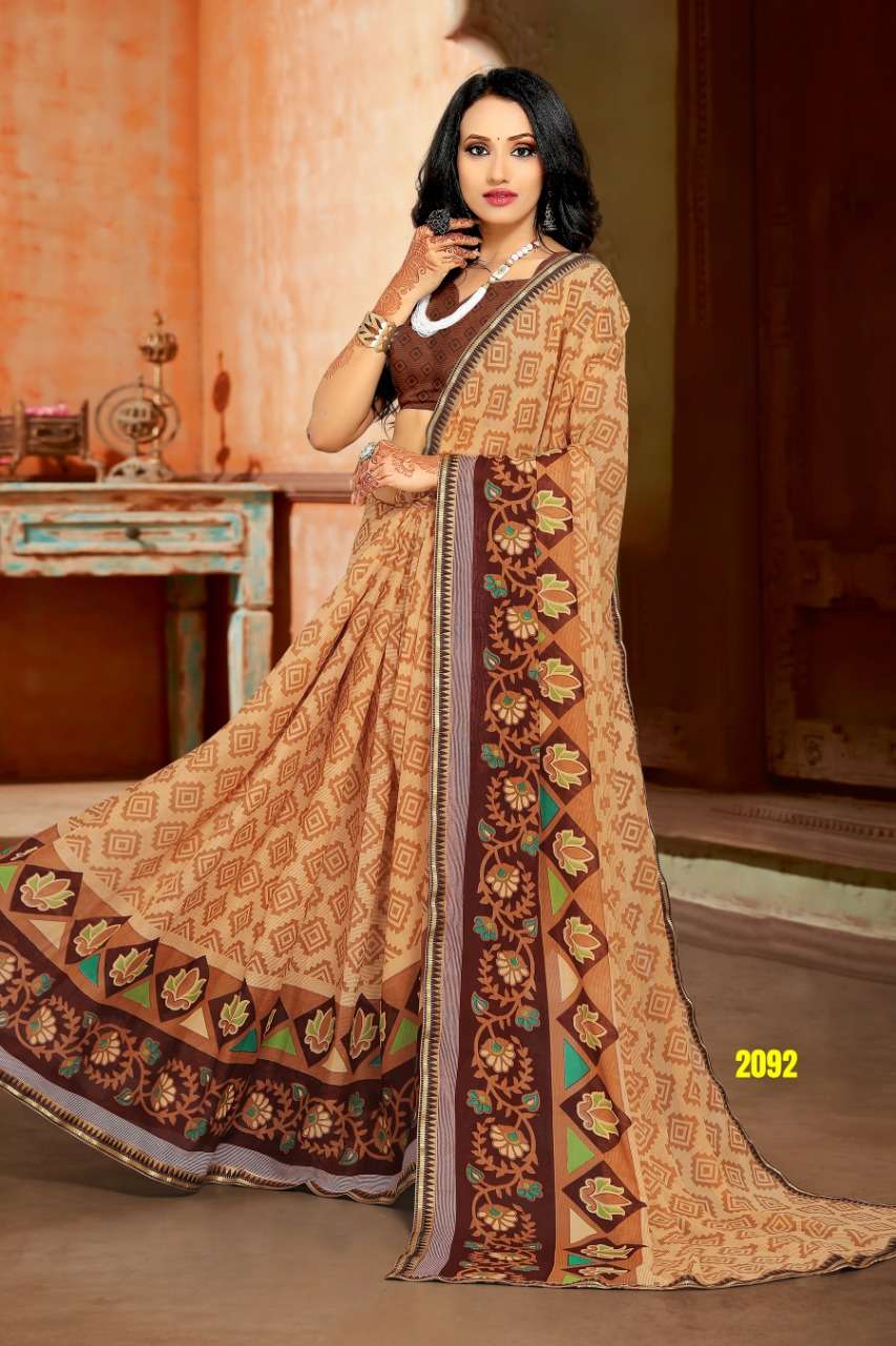 MUSKAN BY HAYTEE 2091 TO 2102 SERIES INDIAN TRADITIONAL WEAR COLLECTION BEAUTIFUL STYLISH FANCY COLORFUL PARTY WEAR & OCCASIONAL WEAR RENIAL PRINTED SAREES AT WHOLESALE PRICE