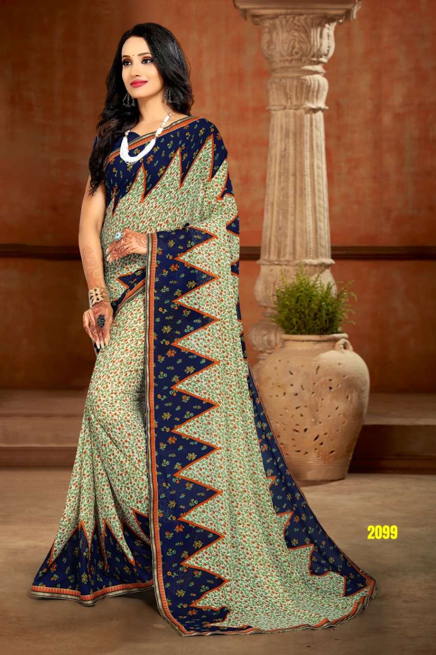MUSKAN BY HAYTEE 2091 TO 2102 SERIES INDIAN TRADITIONAL WEAR COLLECTION BEAUTIFUL STYLISH FANCY COLORFUL PARTY WEAR & OCCASIONAL WEAR RENIAL PRINTED SAREES AT WHOLESALE PRICE