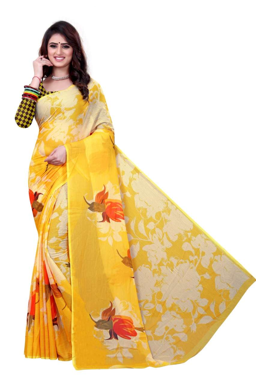 BATIK PRINT BY MOTI TEXTILE 01 TO 09 SERIES INDIAN TRADITIONAL WEAR COLLECTION BEAUTIFUL STYLISH FANCY COLORFUL PARTY WEAR & OCCASIONAL WEAR SOFT CHIFFON BATIK PRINT SAREES AT WHOLESALE PRICE