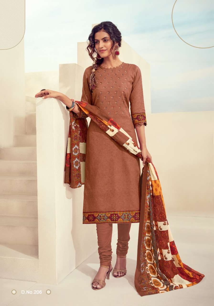 KALAMKAR VOL-2 BY VASTU TEX 201 TO 210 SERIES BEAUTIFUL SUITS STYLISH FANCY COLORFUL PARTY WEAR & OCCASIONAL WEAR COTTON LAWN PRINTED WITH WORK DRESSES AT WHOLESALE PRICE