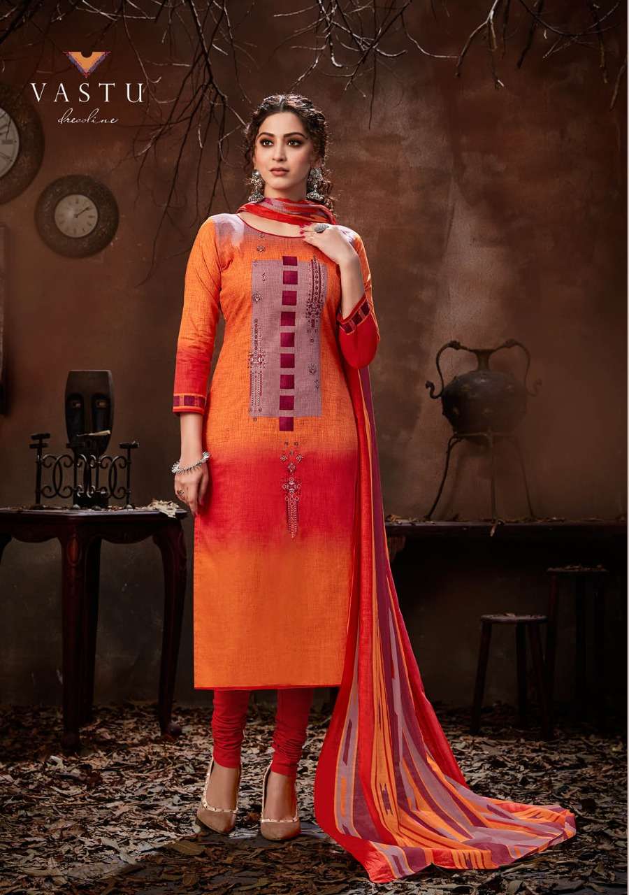 PAKEEZAH VOL-7 BY VASTU TEX 7001 TO 7010 SERIES BEAUTIFUL SUITS STYLISH FANCY COLORFUL PARTY WEAR & OCCASIONAL WEAR COTTON LAWN PRINTED DRESSES AT WHOLESALE PRICE