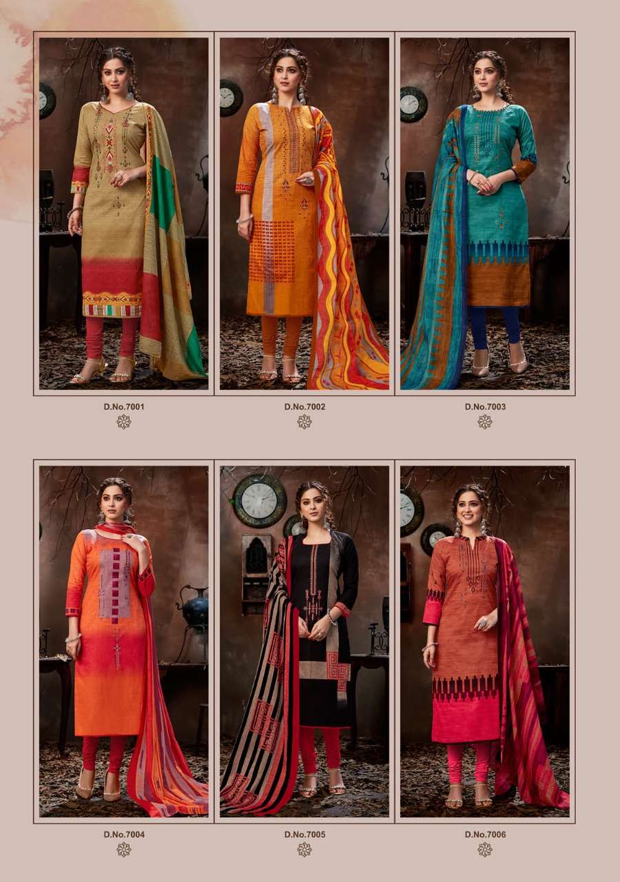 PAKEEZAH VOL-7 BY VASTU TEX 7001 TO 7010 SERIES BEAUTIFUL SUITS STYLISH FANCY COLORFUL PARTY WEAR & OCCASIONAL WEAR COTTON LAWN PRINTED DRESSES AT WHOLESALE PRICE