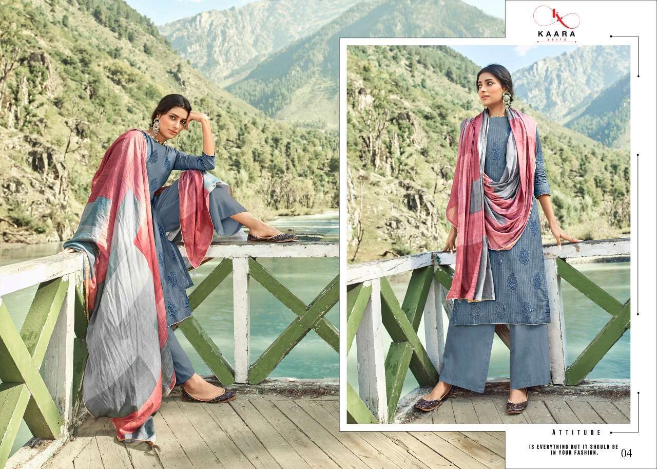 CINDERELLA BY KAARA SUITS 01 TO 08 SERIES BEAUTIFUL SUITS STYLISH FANCY COLORFUL PARTY WEAR & OCCASIONAL WEAR PASHMINA PRINTED DRESSES AT WHOLESALE PRICE