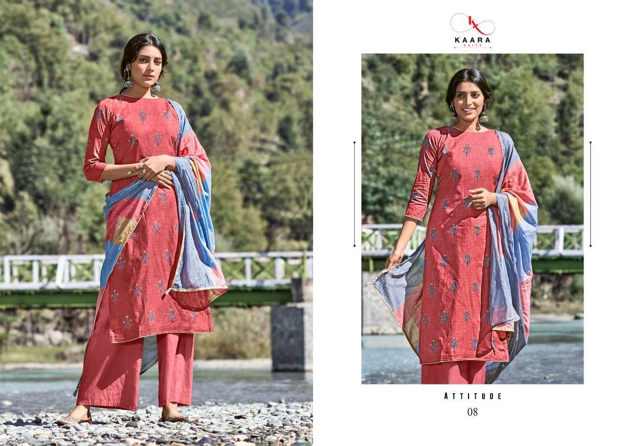 CINDERELLA BY KAARA SUITS 01 TO 08 SERIES BEAUTIFUL SUITS STYLISH FANCY COLORFUL PARTY WEAR & OCCASIONAL WEAR PASHMINA PRINTED DRESSES AT WHOLESALE PRICE