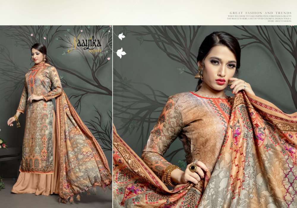 FLAVOURS VOL-2 BY NAAYIKA EXPORTS 40501-A TO 40512-A SERIES BEAUTIFUL SUITS STYLISH FANCY COLORFUL PARTY WEAR & OCCASIONAL WEAR PASHMINA PRINTED DRESSES AT WHOLESALE PRICE