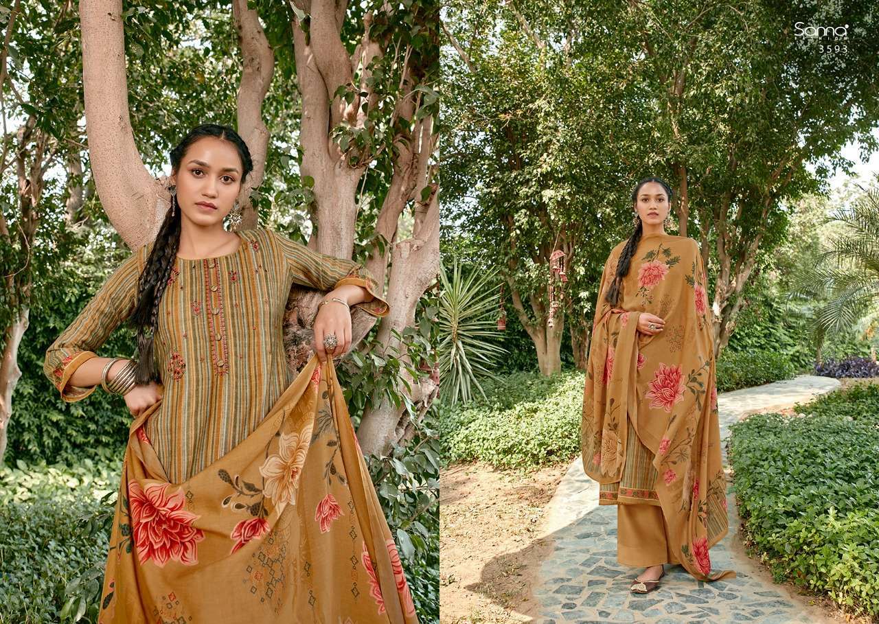 RUMANA BY SANNA FASHION 3586 TO 3595 SERIES BEAUTIFUL STYLISH SUITS FANCY COLORFUL CASUAL WEAR & ETHNIC WEAR & READY TO WEAR PURE PASHMINA DIGITAL PRINTED DRESSES AT WHOLESALE PRICE
