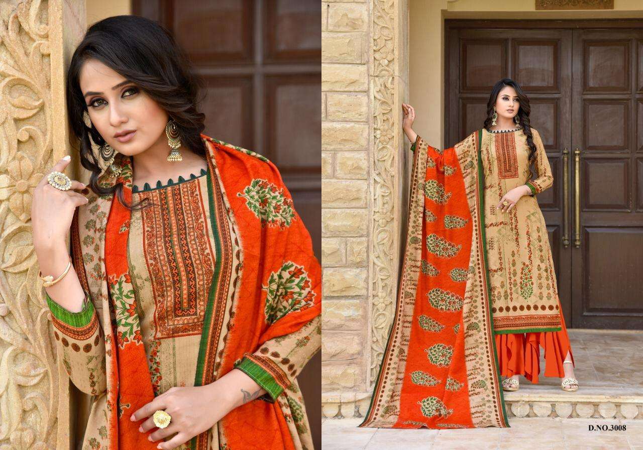 GLORY VOL-3 BY SHREE BALA CREATION 3001 TO 3010 SERIES BEAUTIFUL STYLISH SUITS FANCY COLORFUL CASUAL WEAR & ETHNIC WEAR & READY TO WEAR WOOLEN PASHMINA PRINTED DRESSES AT WHOLESALE PRICE