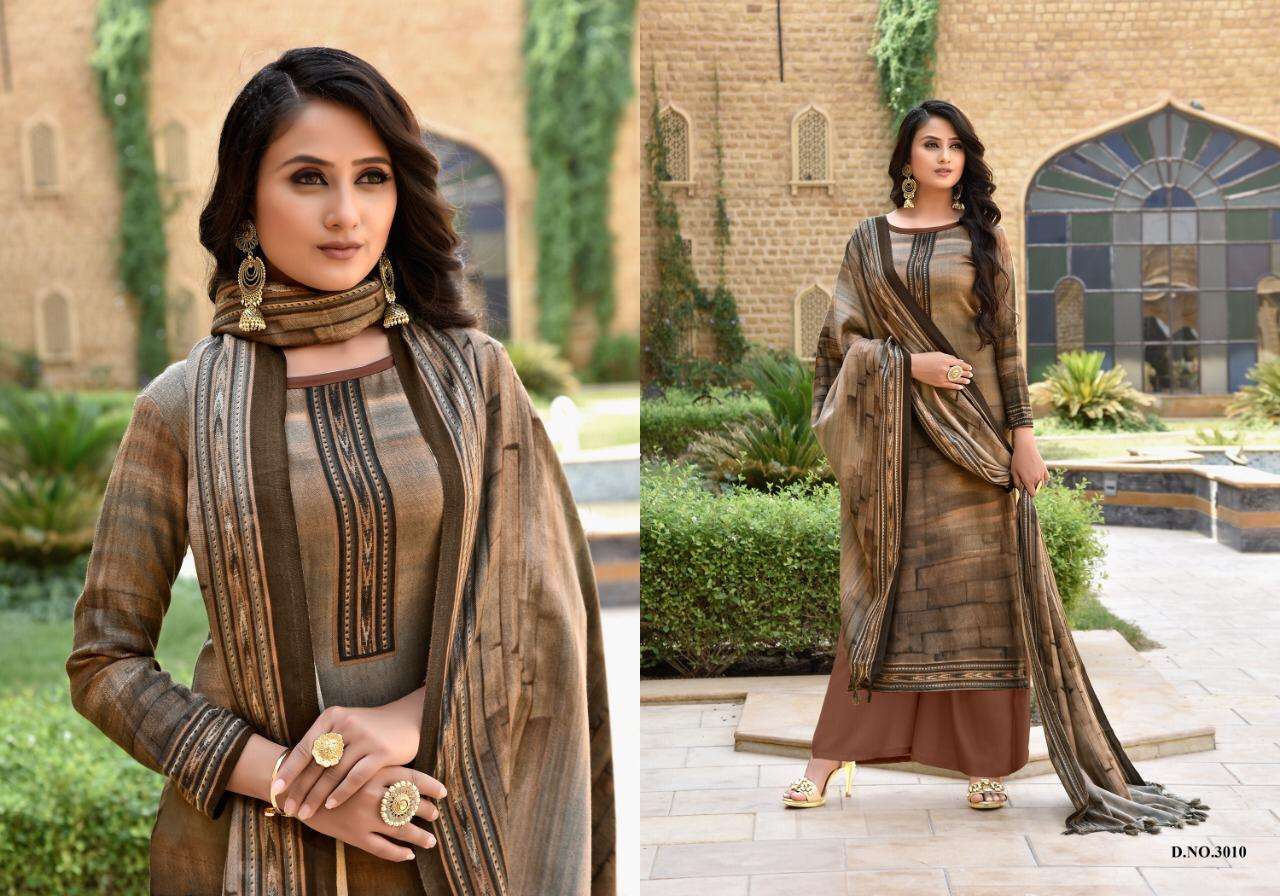 GLORY VOL-3 BY SHREE BALA CREATION 3001 TO 3010 SERIES BEAUTIFUL STYLISH SUITS FANCY COLORFUL CASUAL WEAR & ETHNIC WEAR & READY TO WEAR WOOLEN PASHMINA PRINTED DRESSES AT WHOLESALE PRICE