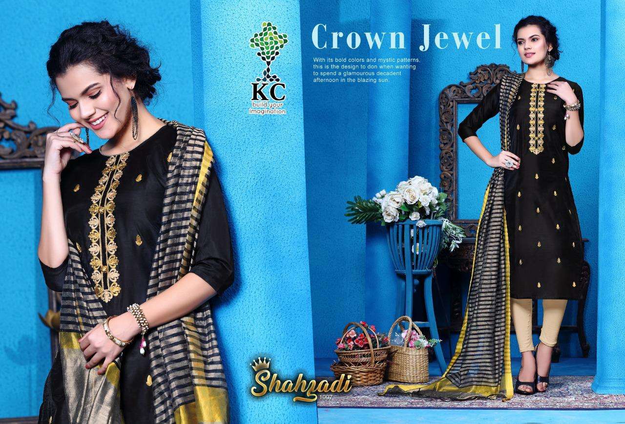 SHAHZADI BY KC 1001 TO 1008 SERIES BEAUTIFUL STYLISH COLORFUL FANCY PARTY WEAR & ETHNIC WEAR & READY TO WEAR HEAVY MODAL FABRIC PRINT KURTIS AT WHOLESALE PRICE