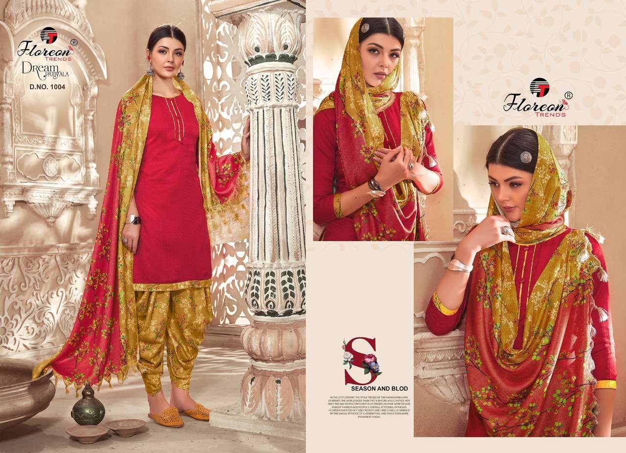 DREAM PATIYALA PASHMINA BY FLOREON TRENDZ 1001 TO 1010 SERIES BEAUTIFUL SUITS STYLISH FANCY COLORFUL CASUAL WEAR & ETHNIC WEAR DOBBY PASHMINA PRINTED DRESSES AT WHOLESALE PRICE