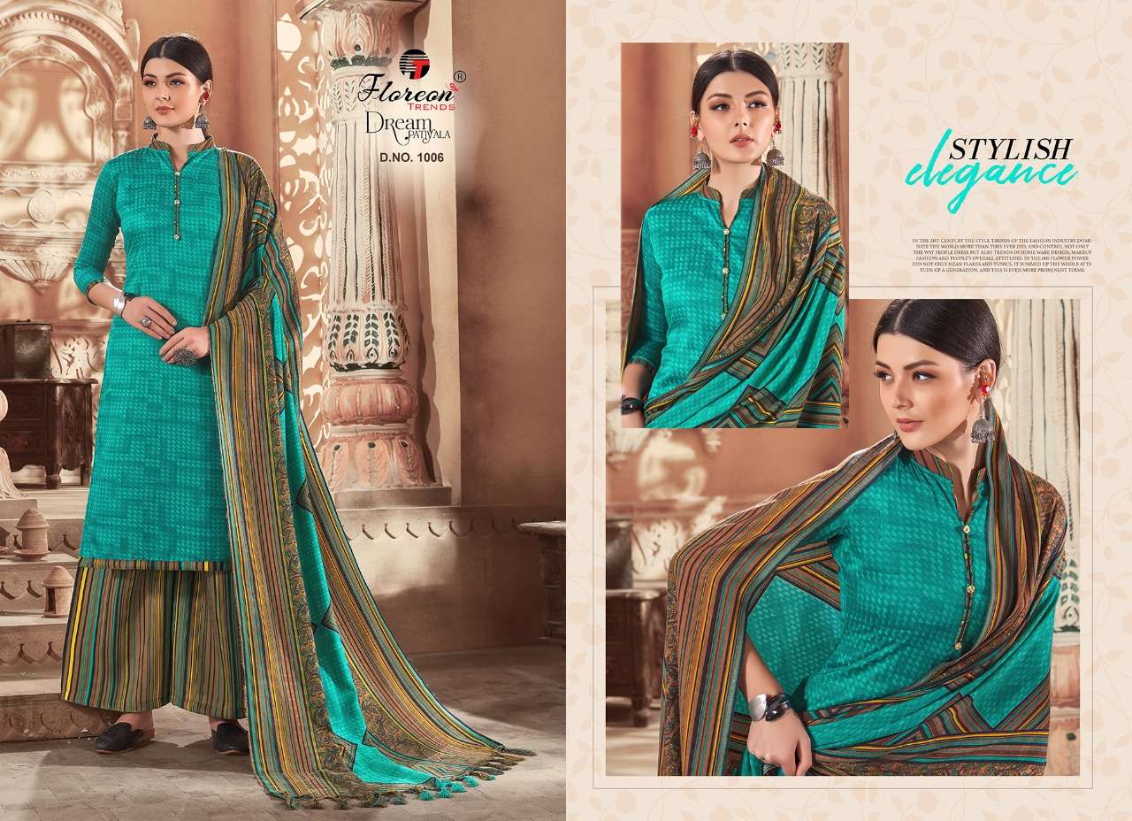 DREAM PATIYALA PASHMINA BY FLOREON TRENDZ 1001 TO 1010 SERIES BEAUTIFUL SUITS STYLISH FANCY COLORFUL CASUAL WEAR & ETHNIC WEAR DOBBY PASHMINA PRINTED DRESSES AT WHOLESALE PRICE