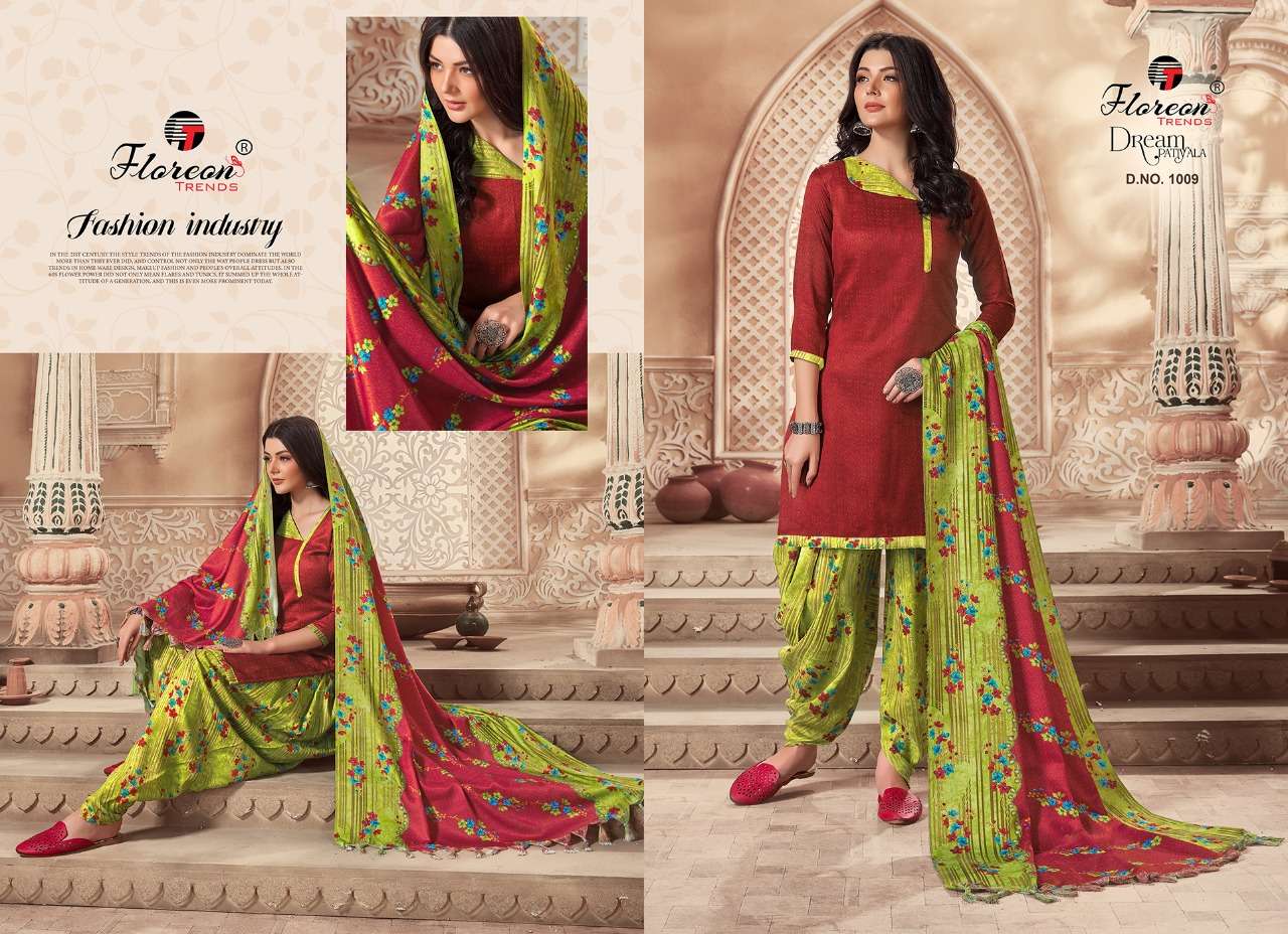 DREAM PATIYALA PASHMINA BY FLOREON TRENDZ 1001 TO 1010 SERIES BEAUTIFUL SUITS STYLISH FANCY COLORFUL CASUAL WEAR & ETHNIC WEAR DOBBY PASHMINA PRINTED DRESSES AT WHOLESALE PRICE