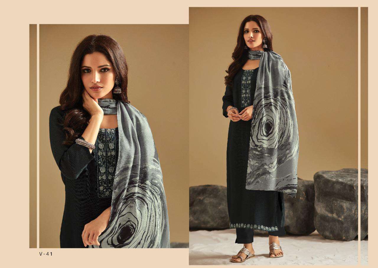 DIYA BY VARINA 41 TO 52 SERIES BEAUTIFUL SUITS STYLISH FANCY COLORFUL CASUAL WEAR & ETHNIC WEAR TWILL CHEK WITH EMBROIDERY DRESSES AT WHOLESALE PRICE