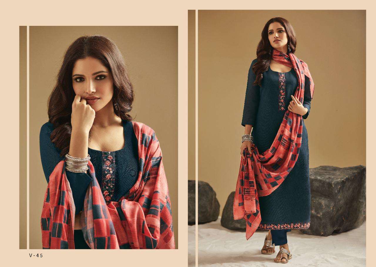 DIYA BY VARINA 41 TO 52 SERIES BEAUTIFUL SUITS STYLISH FANCY COLORFUL CASUAL WEAR & ETHNIC WEAR TWILL CHEK WITH EMBROIDERY DRESSES AT WHOLESALE PRICE