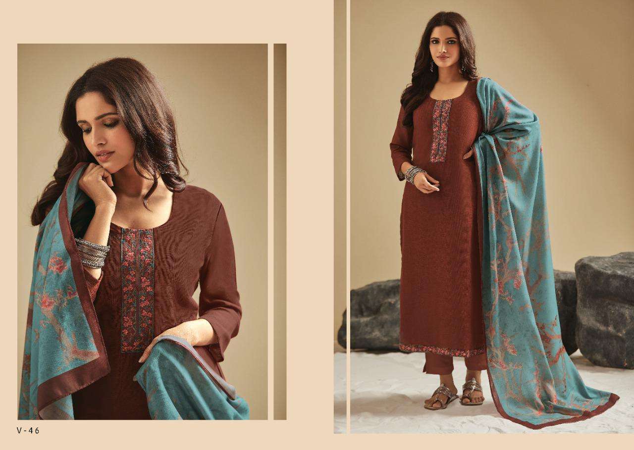 DIYA BY VARINA 41 TO 52 SERIES BEAUTIFUL SUITS STYLISH FANCY COLORFUL CASUAL WEAR & ETHNIC WEAR TWILL CHEK WITH EMBROIDERY DRESSES AT WHOLESALE PRICE