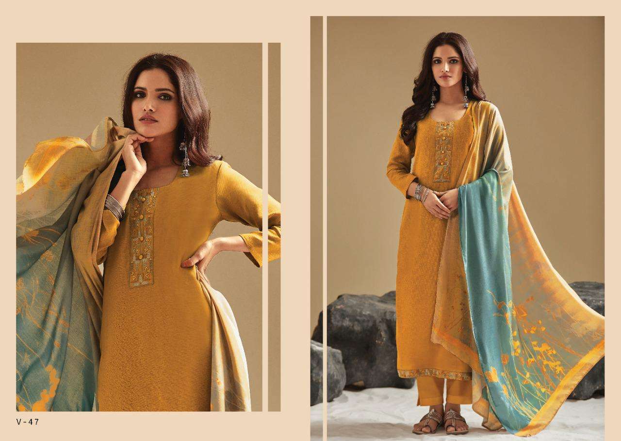 DIYA BY VARINA 41 TO 52 SERIES BEAUTIFUL SUITS STYLISH FANCY COLORFUL CASUAL WEAR & ETHNIC WEAR TWILL CHEK WITH EMBROIDERY DRESSES AT WHOLESALE PRICE
