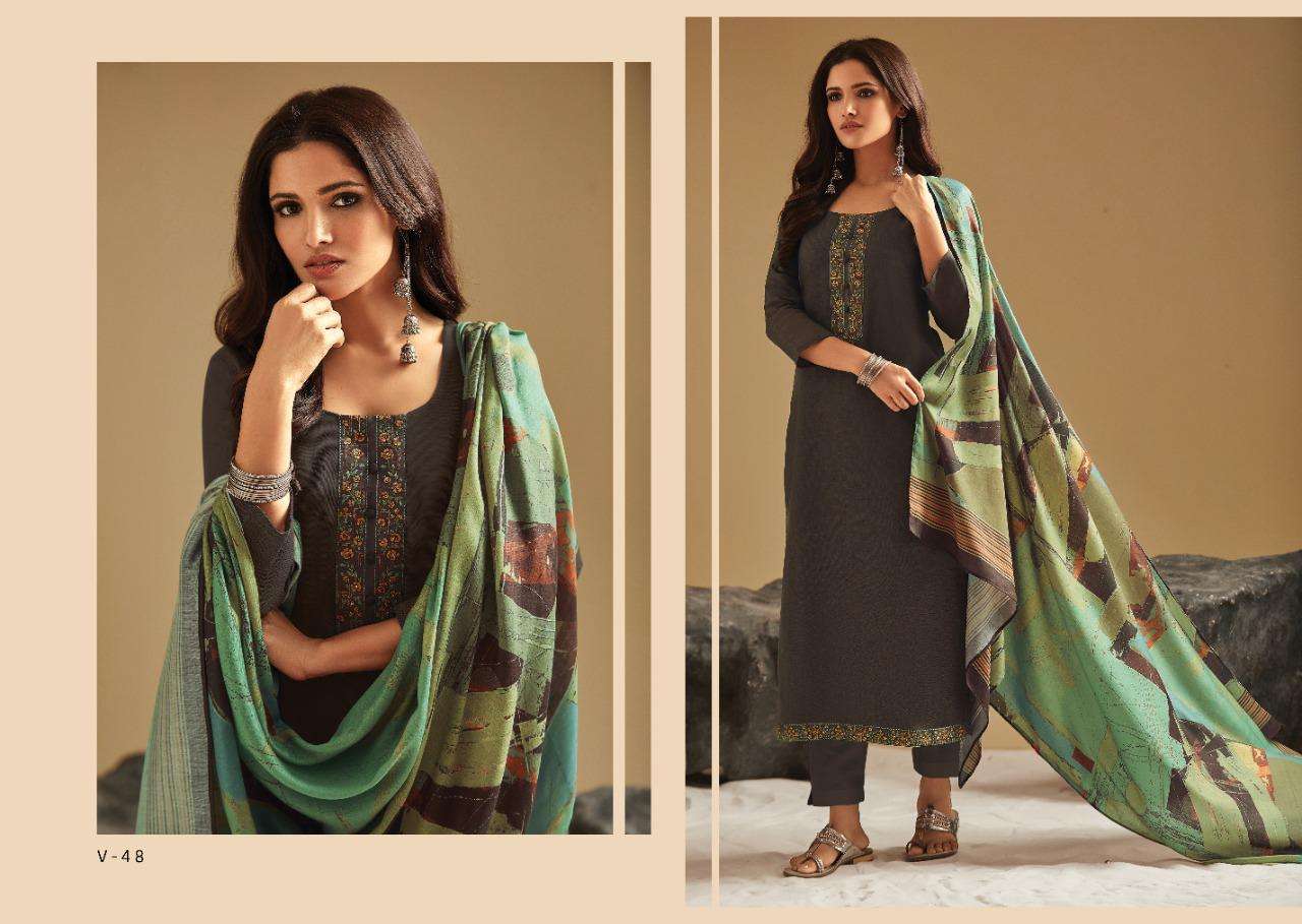 DIYA BY VARINA 41 TO 52 SERIES BEAUTIFUL SUITS STYLISH FANCY COLORFUL CASUAL WEAR & ETHNIC WEAR TWILL CHEK WITH EMBROIDERY DRESSES AT WHOLESALE PRICE