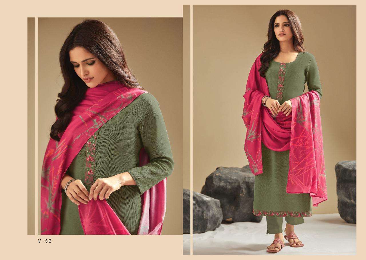 DIYA BY VARINA 41 TO 52 SERIES BEAUTIFUL SUITS STYLISH FANCY COLORFUL CASUAL WEAR & ETHNIC WEAR TWILL CHEK WITH EMBROIDERY DRESSES AT WHOLESALE PRICE