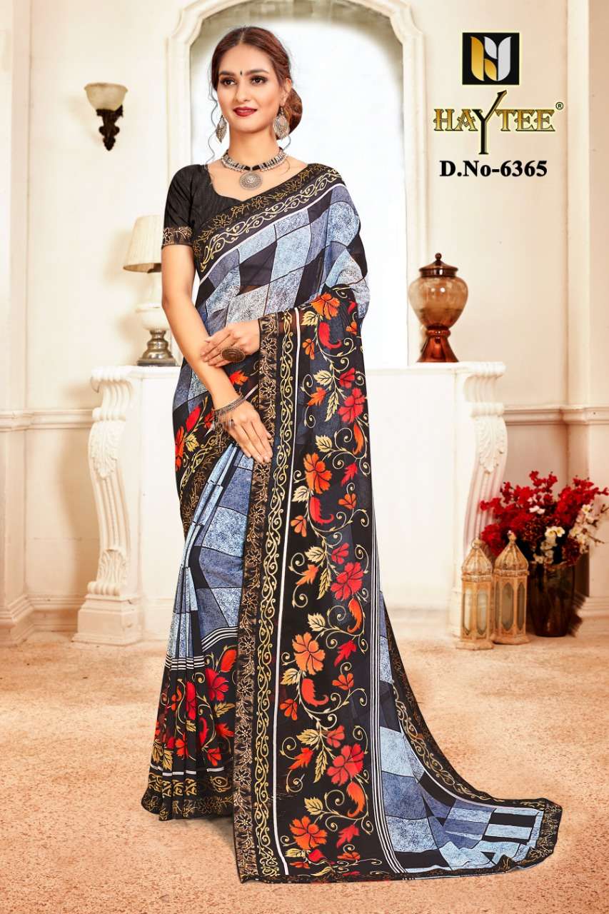 PASSION BY HAYTEE 6364 TO 6375 SERIES INDIAN TRADITIONAL WEAR COLLECTION BEAUTIFUL STYLISH FANCY COLORFUL PARTY WEAR & OCCASIONAL WEAR WEIGHTLESS PRINTED SAREES AT WHOLESALE PRICE