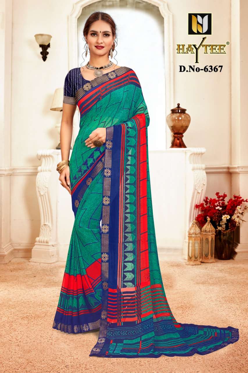 PASSION BY HAYTEE 6364 TO 6375 SERIES INDIAN TRADITIONAL WEAR COLLECTION BEAUTIFUL STYLISH FANCY COLORFUL PARTY WEAR & OCCASIONAL WEAR WEIGHTLESS PRINTED SAREES AT WHOLESALE PRICE