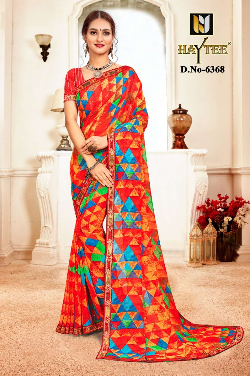 PASSION BY HAYTEE 6364 TO 6375 SERIES INDIAN TRADITIONAL WEAR COLLECTION BEAUTIFUL STYLISH FANCY COLORFUL PARTY WEAR & OCCASIONAL WEAR WEIGHTLESS PRINTED SAREES AT WHOLESALE PRICE
