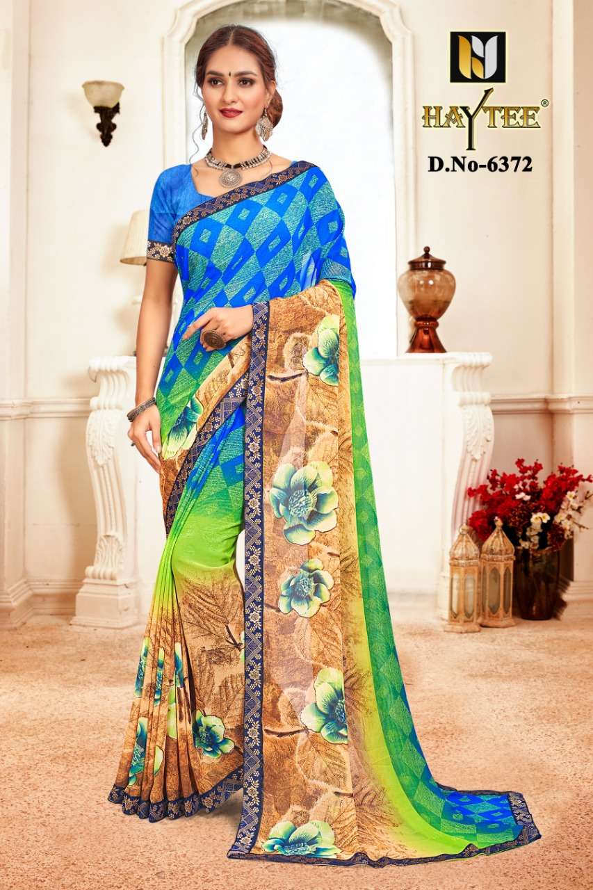 PASSION BY HAYTEE 6364 TO 6375 SERIES INDIAN TRADITIONAL WEAR COLLECTION BEAUTIFUL STYLISH FANCY COLORFUL PARTY WEAR & OCCASIONAL WEAR WEIGHTLESS PRINTED SAREES AT WHOLESALE PRICE