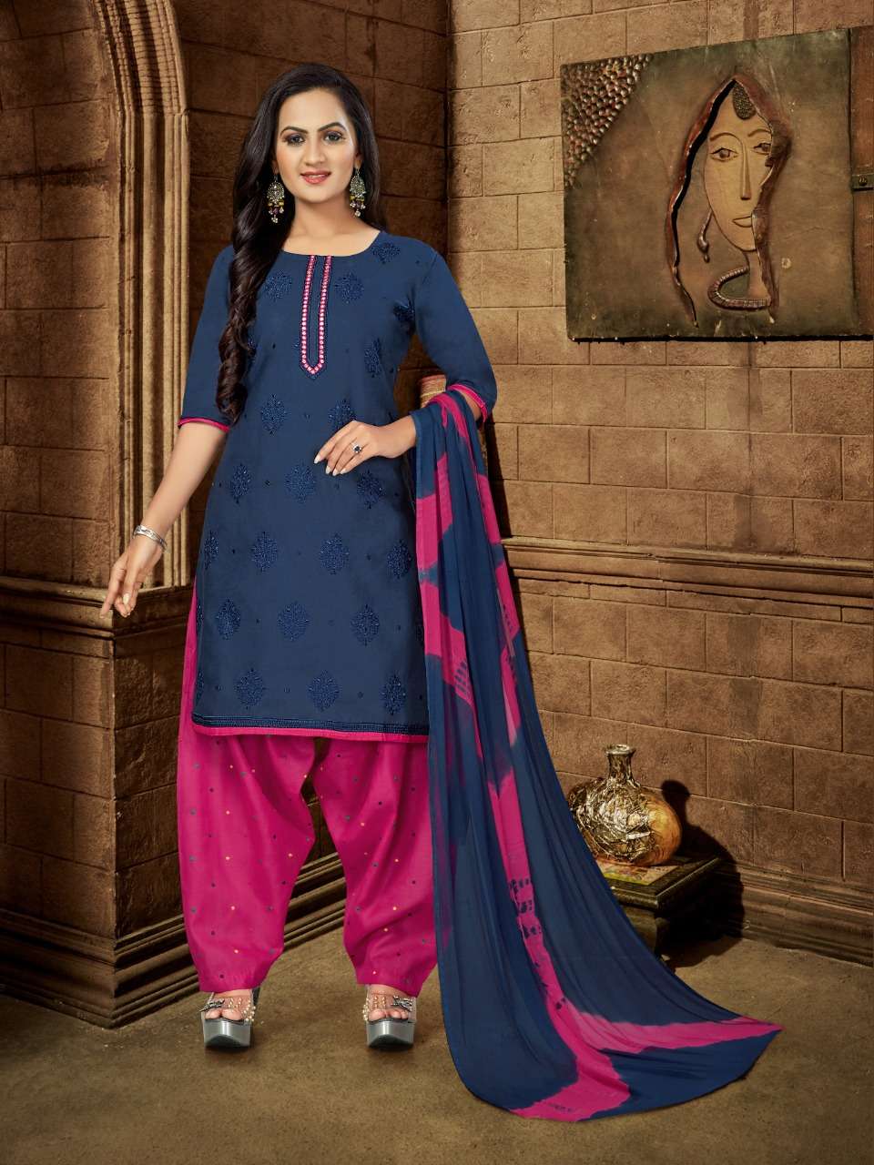 PATIYALA ROSE SEASON VOL-3 BY AARTI FASHION 3001 TO 3006 SERIES SUITS BEAUTIFUL FANCY COLORFUL STYLISH PARTY WEAR & OCCASIONAL WEAR COTTON PRINTED DRESSES AT WHOLESALE PRICE