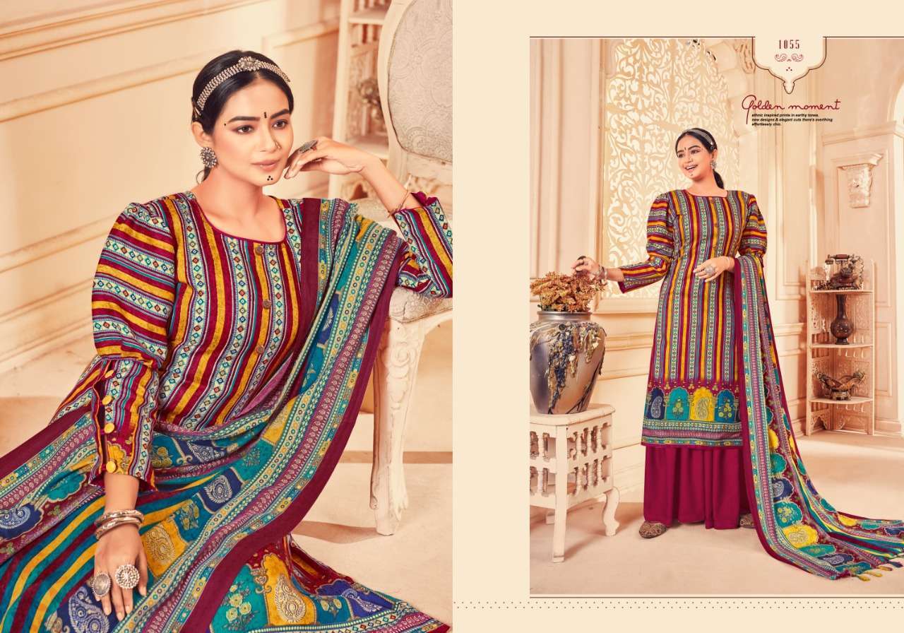 ITRANA VOL-3 BY VATRA VATIKA 1055 TO 1064 SERIES BEAUTIFUL STYLISH PAKISATNI SUITS FANCY COLORFUL CASUAL WEAR & ETHNIC WEAR & READY TO WEAR PURE PASHMINA PASHMINA DRESSES AT WHOLESALE PRICE