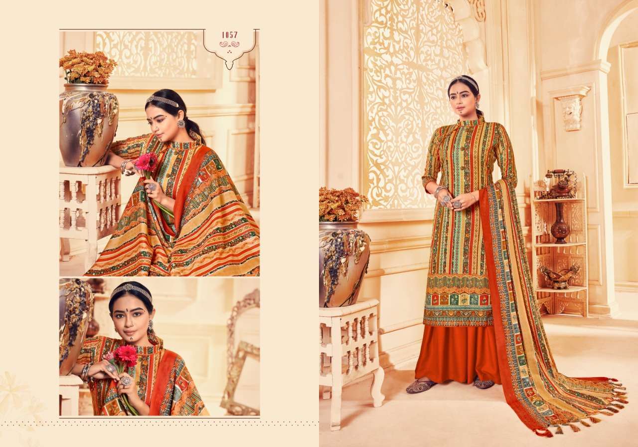 ITRANA VOL-3 BY VATRA VATIKA 1055 TO 1064 SERIES BEAUTIFUL STYLISH PAKISATNI SUITS FANCY COLORFUL CASUAL WEAR & ETHNIC WEAR & READY TO WEAR PURE PASHMINA PASHMINA DRESSES AT WHOLESALE PRICE