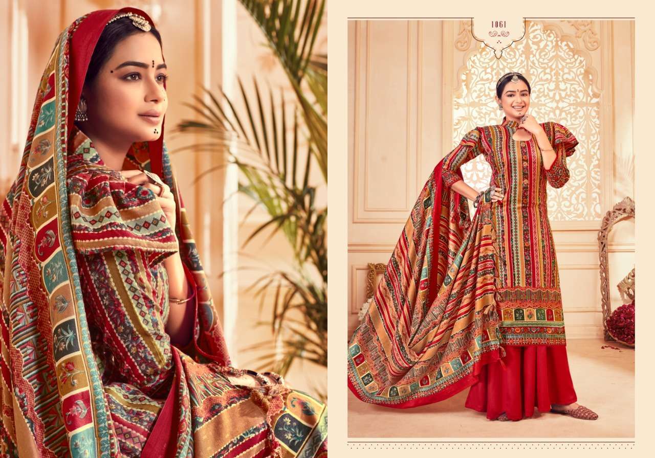 ITRANA VOL-3 BY VATRA VATIKA 1055 TO 1064 SERIES BEAUTIFUL STYLISH PAKISATNI SUITS FANCY COLORFUL CASUAL WEAR & ETHNIC WEAR & READY TO WEAR PURE PASHMINA PASHMINA DRESSES AT WHOLESALE PRICE