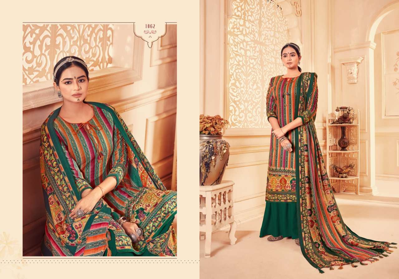 ITRANA VOL-3 BY VATRA VATIKA 1055 TO 1064 SERIES BEAUTIFUL STYLISH PAKISATNI SUITS FANCY COLORFUL CASUAL WEAR & ETHNIC WEAR & READY TO WEAR PURE PASHMINA PASHMINA DRESSES AT WHOLESALE PRICE